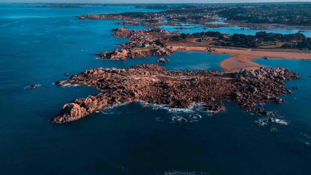 Tregastel vue du ciel
