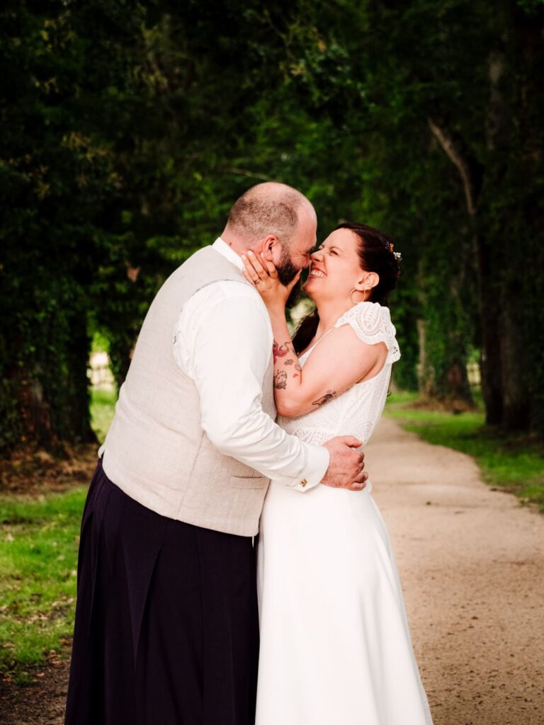 photo de couple en mariage à Vitré