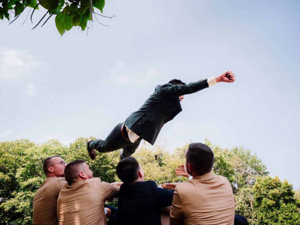 photo de groupe de mariage dans le Morbihan