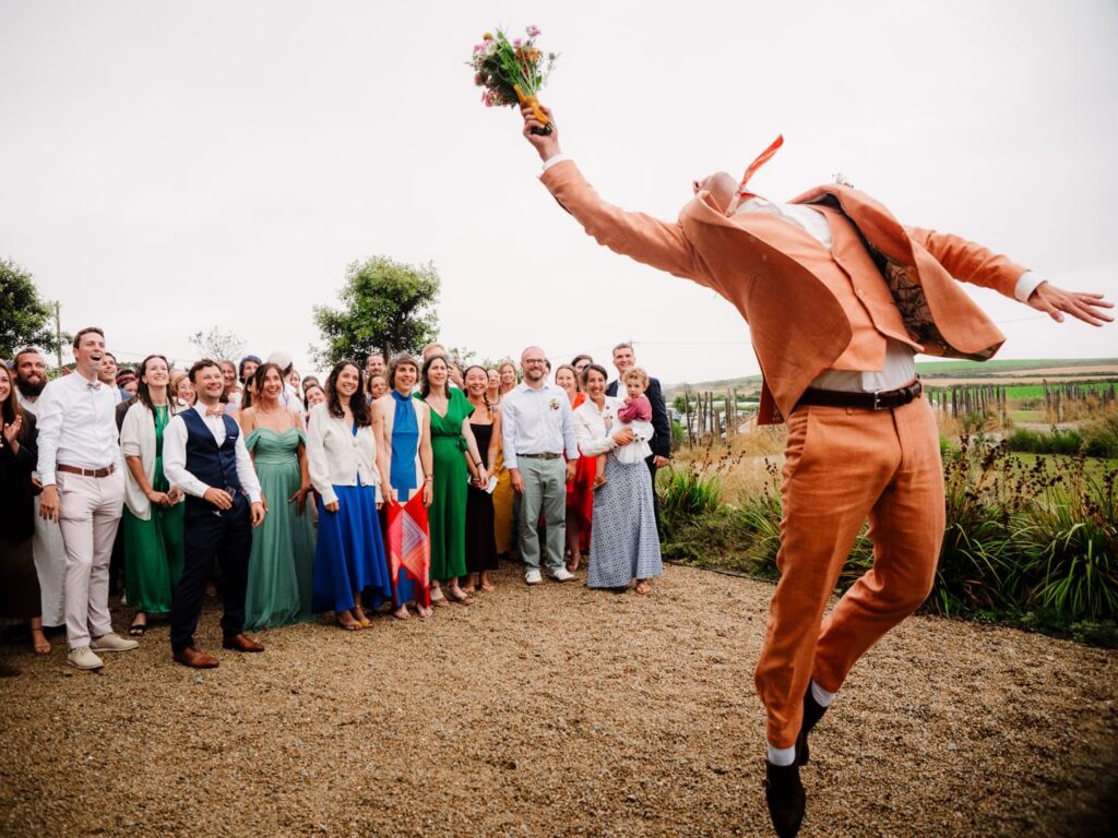 lancer de bouquet en mariage